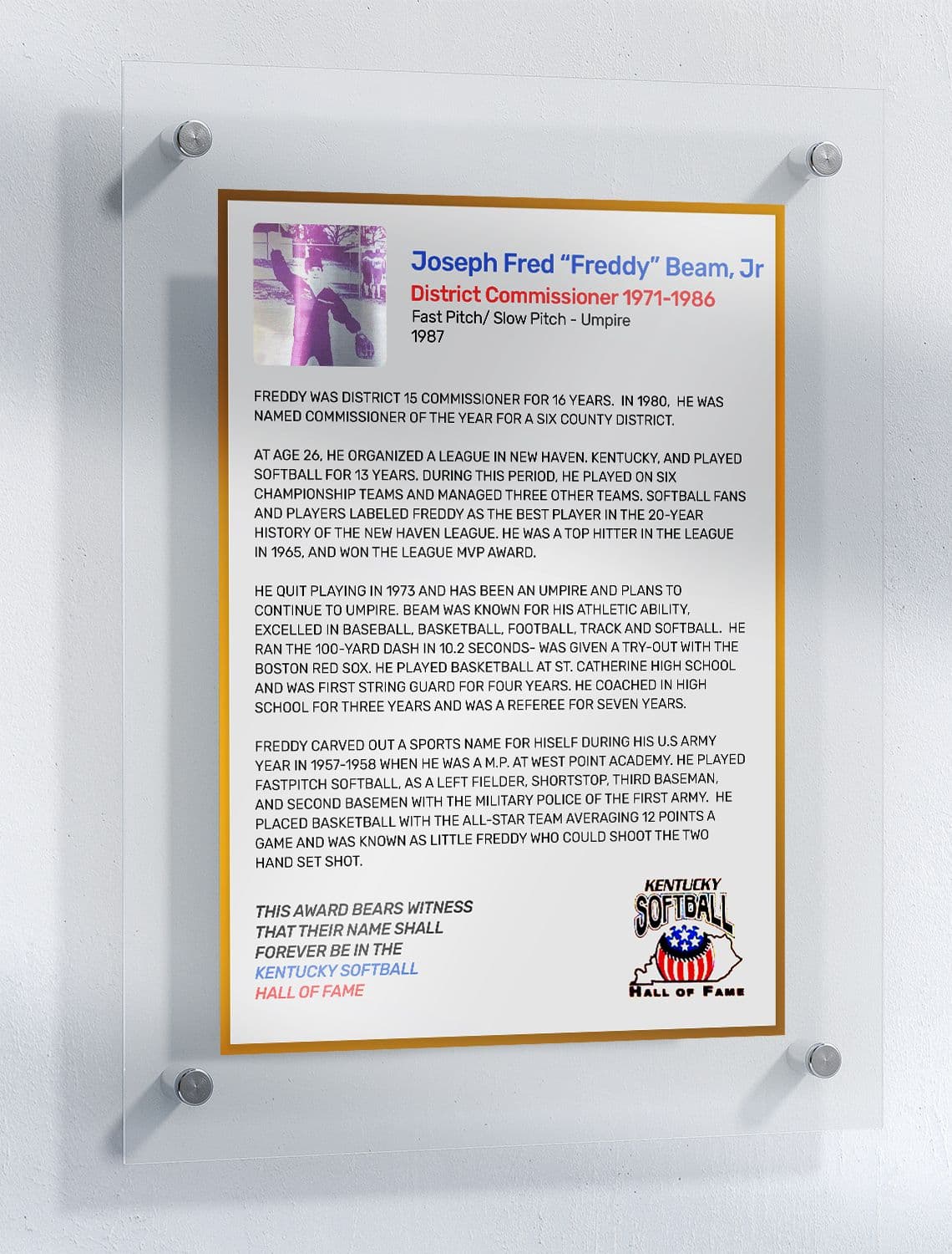 Beam Jr., Joseph Fred "Freddy"