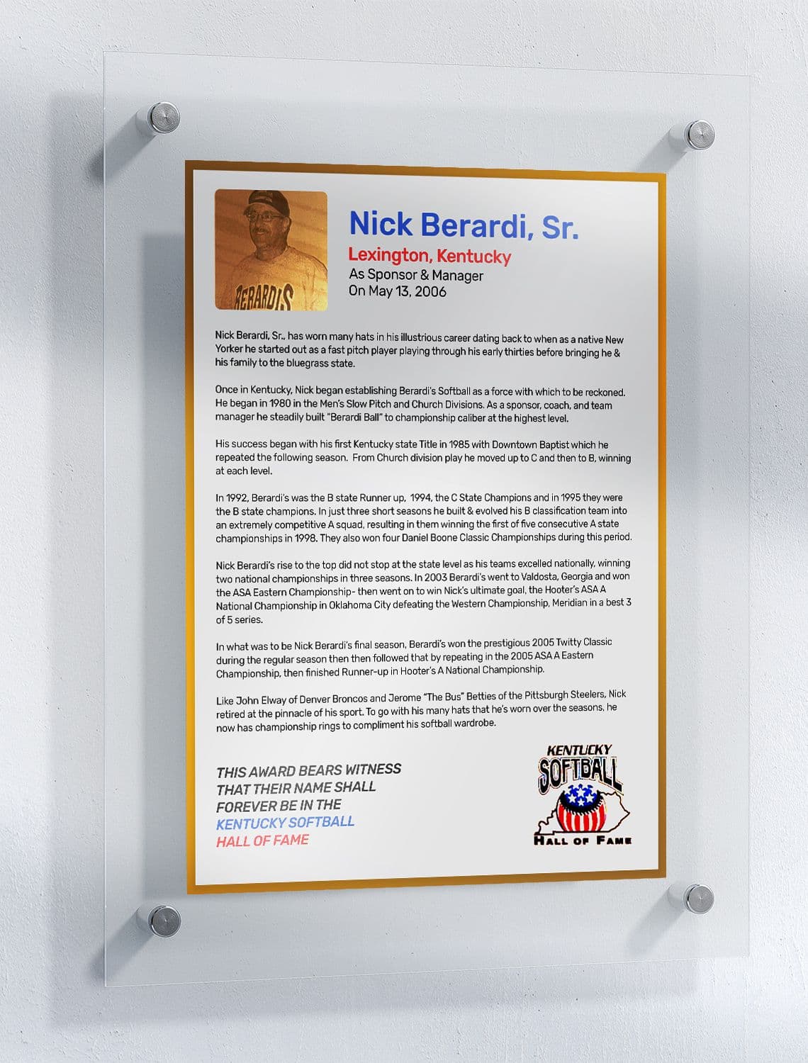 Berardi Sr., Nick
